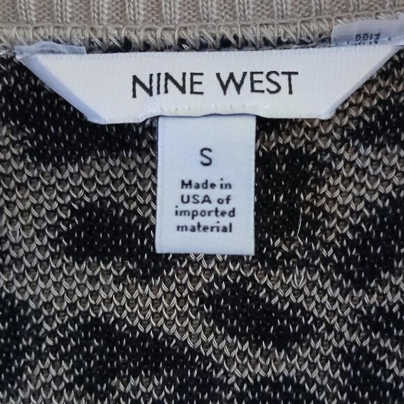 Nine West leopard print open front knit cardigan size small Y2K style - Picture 3 of 6